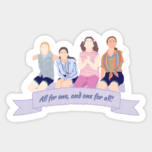 All for one, and one for all Sticker by rachaelthegreat